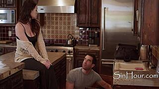 Fat brunette curvy babe with big tits