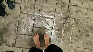 pov shower blowjob with hot wife backstage