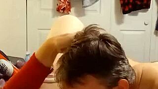 Jerry sucks cream off tits, eats pussy to orgasm.