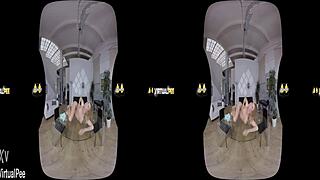 chrissy fox dives into piss in vr