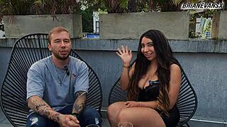 Mexican actress verito aguass participates in an interview with brian evansx