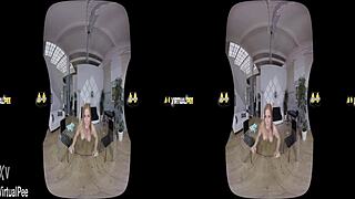 chrissy fox dives into piss in vr