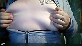 Want me to massage your natural tits like this?