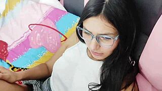 Stepfather punishes sick stepdaughter schoolgirl with wet pussy!