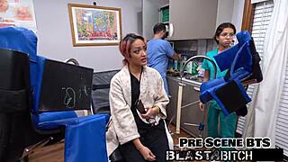 Channy Crossfire's pussy gets lesbian fucked in missionary