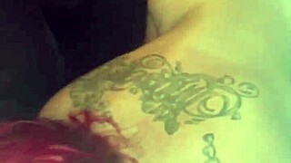 Redhead streetwalker strips naked to suck dick in truck backseat, lets him cum in her mouth