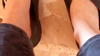 Greta Applies Nail Polish To Her Toenails