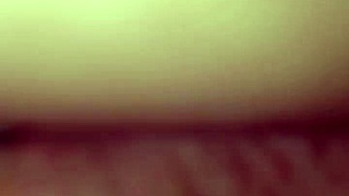 wife takes my cock and glass dildo in wet pussy together