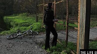 Perfect country girl frigs hard by fire 🔥