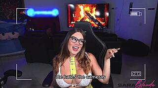 Pornstar Fucking Two Cocks After The Stream With Westcol - Sara Blonde