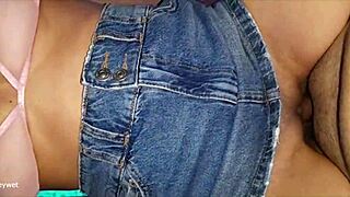 Wet young girl next door gets creampied by neighbor in ripped clothes.