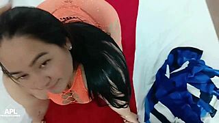 Stepmother's fat whore sucks big dick intensely