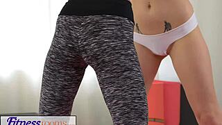 Hot Babes Fuck During Yoga Workout in Gym