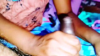 indian stepmom rides stepson hard in cowgirl, dirty talking in telugu