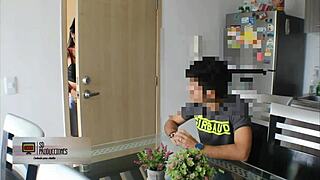 Oh, the stepsister accidentally noticed her stepbrother masturbating and wanted to help with a deepthroat blowjob?