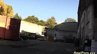 german teen deepthroats big cock outdoors