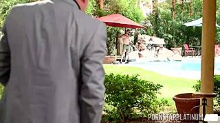 Alex Coal's Round Ass Takes Pool Boy Danny Steele's Stick