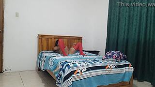 Stepmother in Lingerie Prepares for Intense Sex with Me, Her Big Vagina Delicious