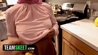 Shy hijab girl learns about a weird American tradition with her Arab friend.