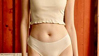 I love watching lingerie models barefoot on the ranch in their sexy underwear