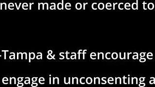 Freshman undergoes a mandatory hitachi session in POV roleplay backstage with Ditria Rose.