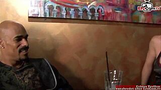 Busty milfs share a BBC in FFM interracial threesome 😍 European and American blondes get slutty with big cock!