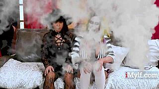 sexy haunting beetlejuice parody with big tits and squirting