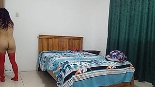 Stepmother in Lingerie Prepares for Intense Sex with Me, Her Big Vagina Delicious