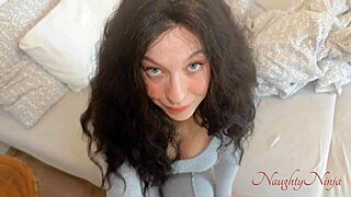 step-mom bends over to suck my monster cock pov, mature milf helps relieve viagra boner