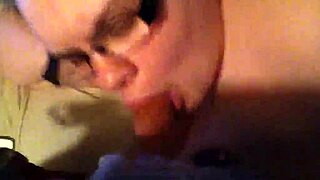 Fat wife contrasts with big cock in oral session