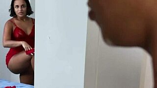 Latina Amateur Riding Monster Cock in Lingerie