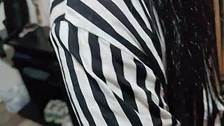 Estefani bent over for deepthroat cum