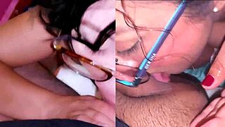 these two latina sluts give homemade blowjobs for money, with dafri and samy swallowing cum as swingers