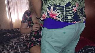 Hot blonde says, 'lick my pussy for creampie'