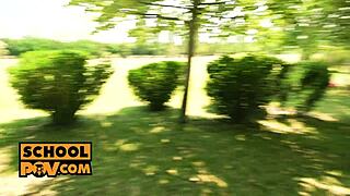 Pov - Tiffany Tatum Gobbles Your Dick in Outdoor Scene