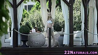 does gorgeous blonde swallow monster cock?