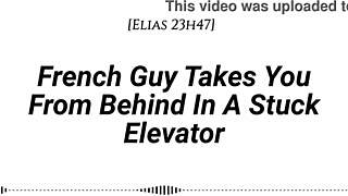 French guy takes you from behind in stuck elevator.