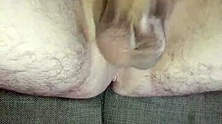 Jerking off my uncircumcised cock in bedroom 😏