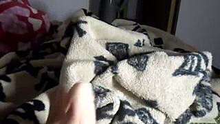 milf performs footjob on pussy in femdom session