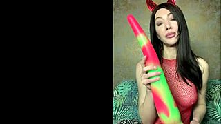 oh man i love when sexy devil hotkinkyjo shoves that long organotoy dildo in her ass til prolapse happens