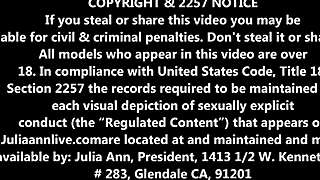 Julia Ann loves glass dildos as milf takes it deeply inside her big wet pussy