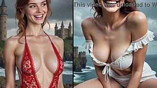 Feel the Intense Worship as Cum Covers the Beautiful Oiled Body in Slow Motion