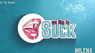 milena enjoys deepthroat and fucking session