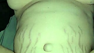 Cougar gets deep creampie with pregnant tits