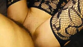 Rough Anal Stretching in Stockings and Lingerie