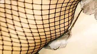 Rough Anal Stretching in Stockings and Lingerie