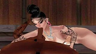 latina girl gives blowjob to big black cock on imvu, so hot