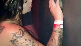 Redhead newbie gets facial from two old men at gloryhole