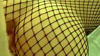 Beautiful shaved pussy with puffy lips gets cum all over