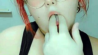 The sexy redhead Ruivinha enjoys a private moment of self-pleasure